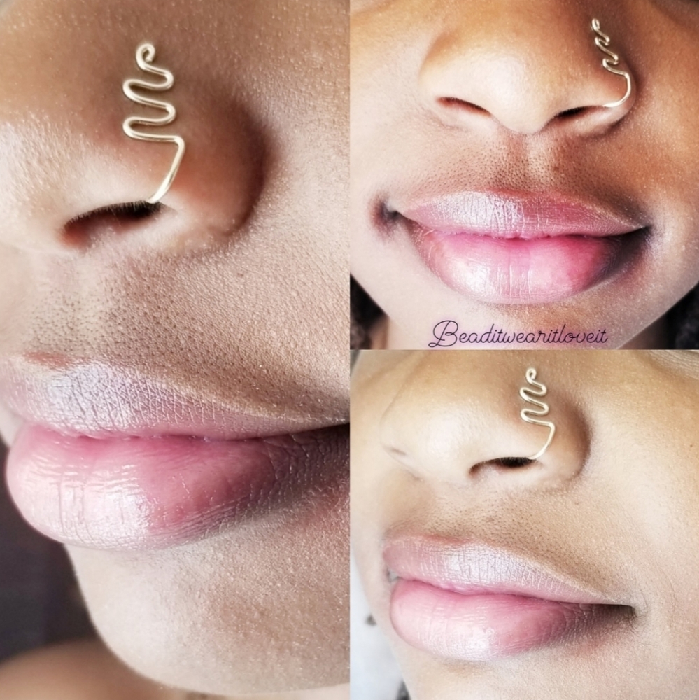 SILVER NOSE RING, FAKE NOSE RING, NOSE CUFF #8